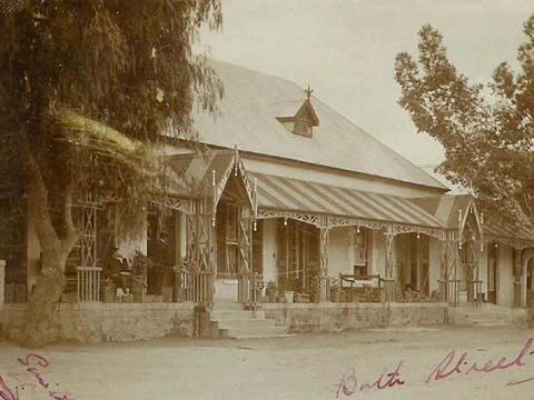 Outside View of Montagu Country Hotel in 1875 Outside View of Montagu Country Hotel in 1875