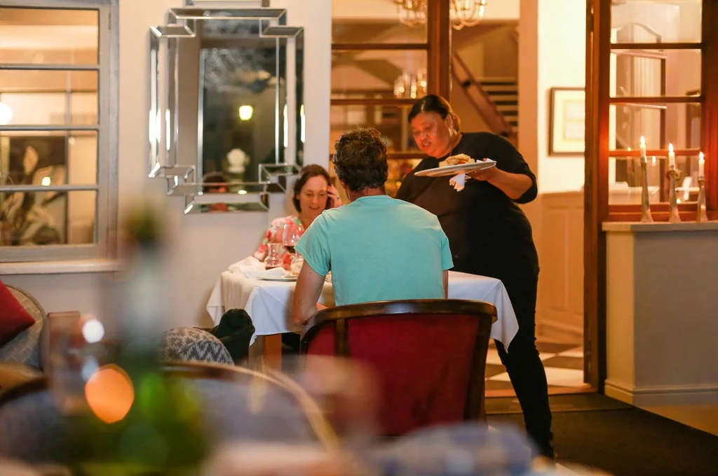 Candle lit dinner at Charlestons, Montagu Country Hotel